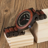 Новый Bobobird Full деревянный сандаловый дерево красный сандаловый дерево Watch Watch Creative Wood Watch Watch Мужчины