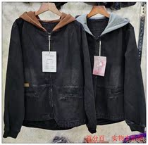 Ting Xi 8021 fat mother autumn fashion denim coat large size middle-aged female foreign style windbreaker middle-aged autumn coat