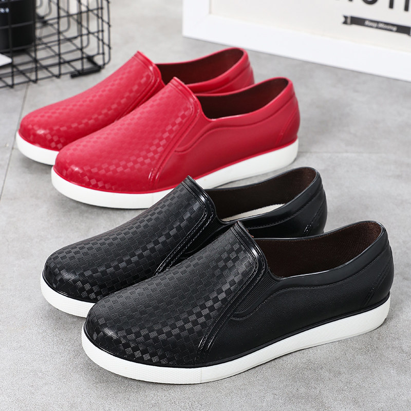 Low-cut short tube shallow mouth girls rain boots kitchen mom household mopping waterproof shoes soft wear-resistant comfortable rubber shoes summer