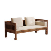 Modern vision new Chinese style Arhat bed solid wood log imperial concubine bed living room small apartment sofa home B&B bed