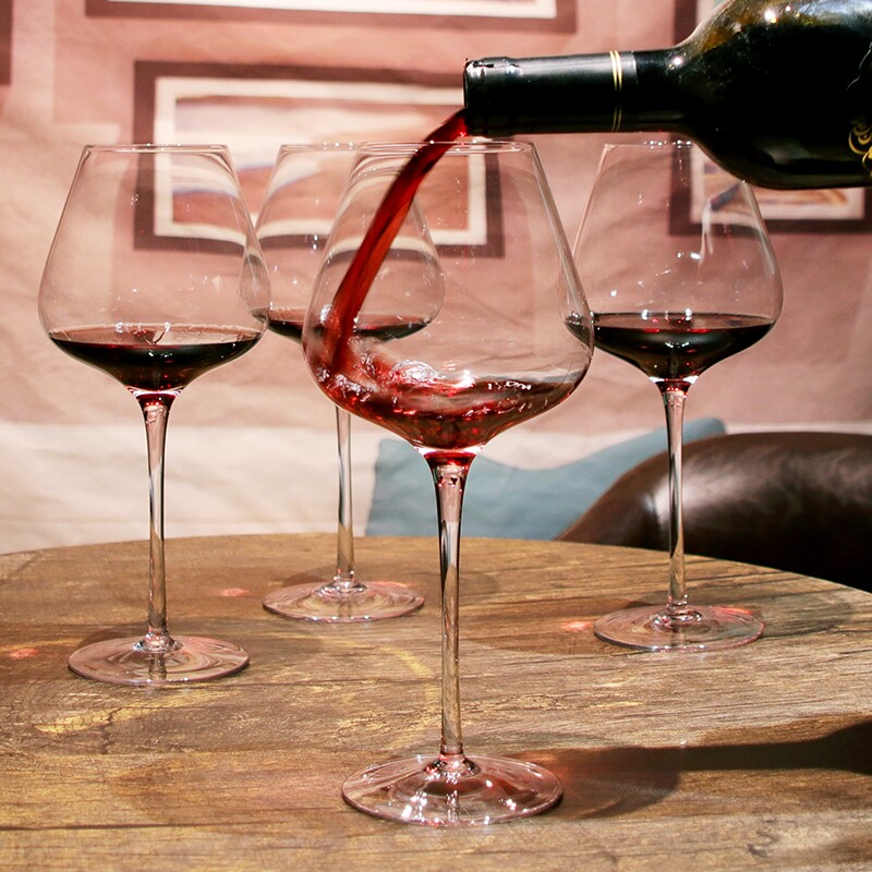 Red wine glass set home lead-free crystal cup couple 2 European-style goblet large luxury creative personality