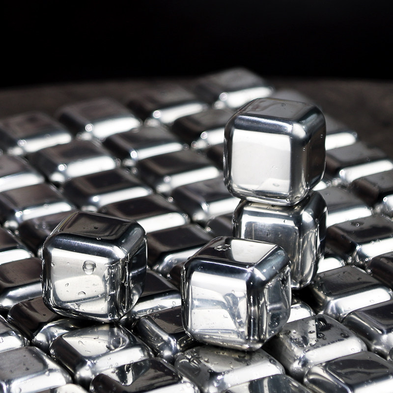 304 stainless steel ice cube metal whiskey frozen steel ice grain vibrato ice wine stone iron ice artifact ice clip