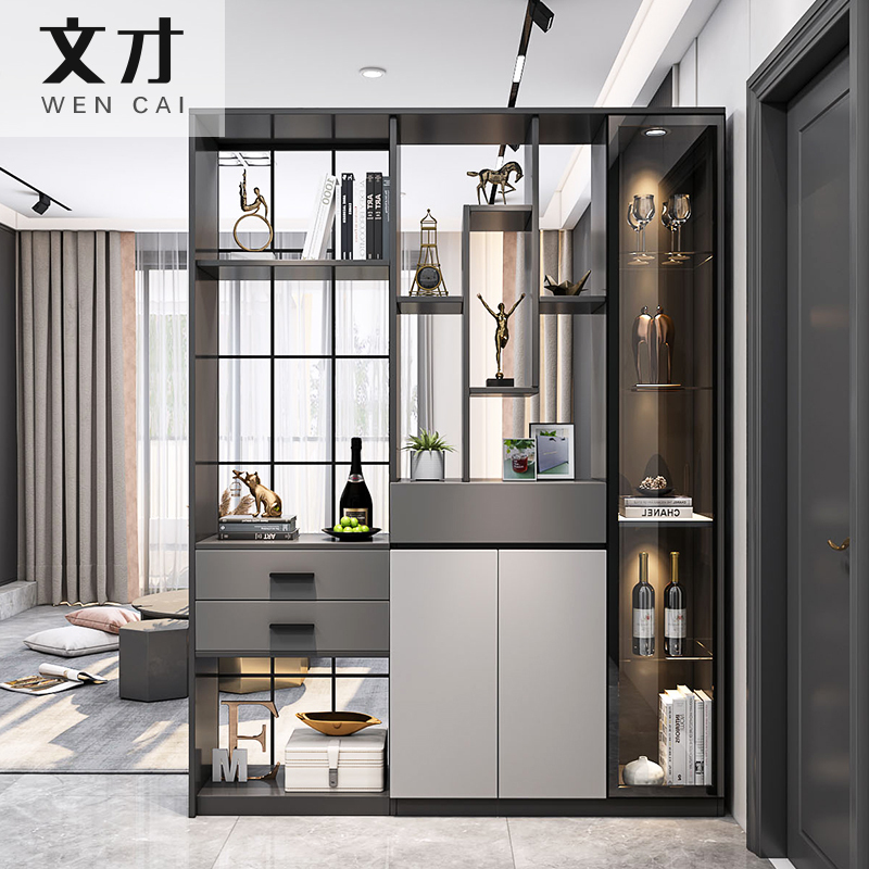 Wencai Entryway Cabinet, Shoe Cabinet Integrated, Modern Light Luxury Screen Cabinet, Door-To-Door Living Room Partition Cabinet, Wine Cabinet, Double-Sided Foyer Cabinet Wencai Entryway Cabinet, Shoe Cabinet Integrated, Modern Light Luxury Screen Cabinet, Door-To-Door Living Room Partition Cabinet, Wine Cabinet, Double-Sided Foyer Cabinet