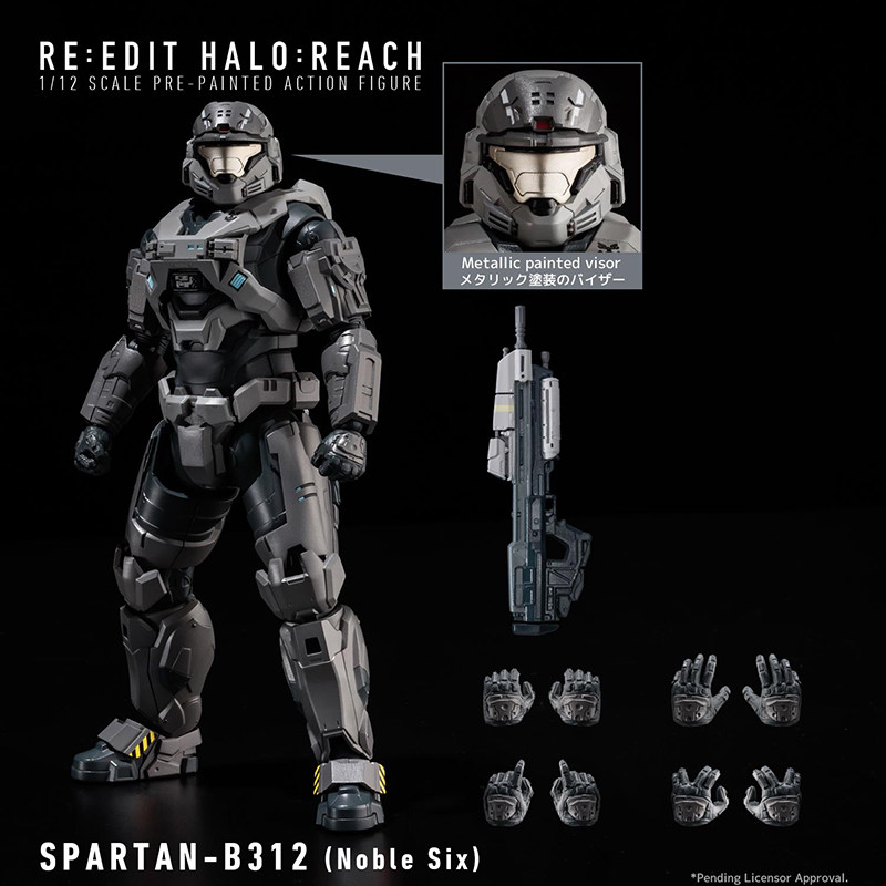 1000 RE:EDIT Halo Reach Spartan-B312 Noble 6 1/12 Action Figure