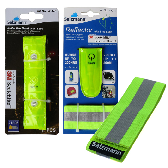 Salzmann small Sake bike riding reflective with leg strap with bunch pants with slow running reflective arm band