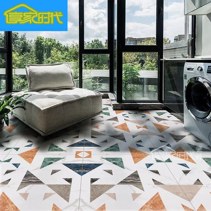 Nordic tiles 600x600 Colour geometric living room dining room Dressing Room Minimalist Flowers Brick store Anti-slip wall brick