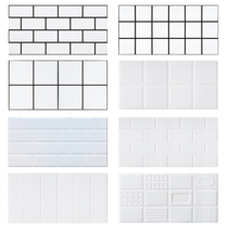 Nordic small white brick bread brick kitchen bathroom tile bathroom white small square brick 300x600 wall tile