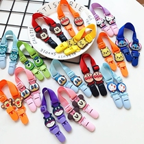 Baby cartoon adjustable hand paraphone infant saliva towel clamping dinner pocket anti-drop clip cartoon children can hang neck clip