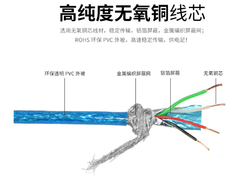 cáp mở rộng USB với cáp dữ liệu bàn phím chuột nữ U-máy tính mở rộng USB2.0 3 m 5 m vận chuyển - USB Aaccessories quạt yoobao