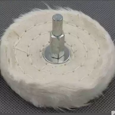 T-shaped white cloth wheel with handle mirror polishing wheel waxing polishing cotton cloth wheel velvet wheel grinding head diameter 6MM
