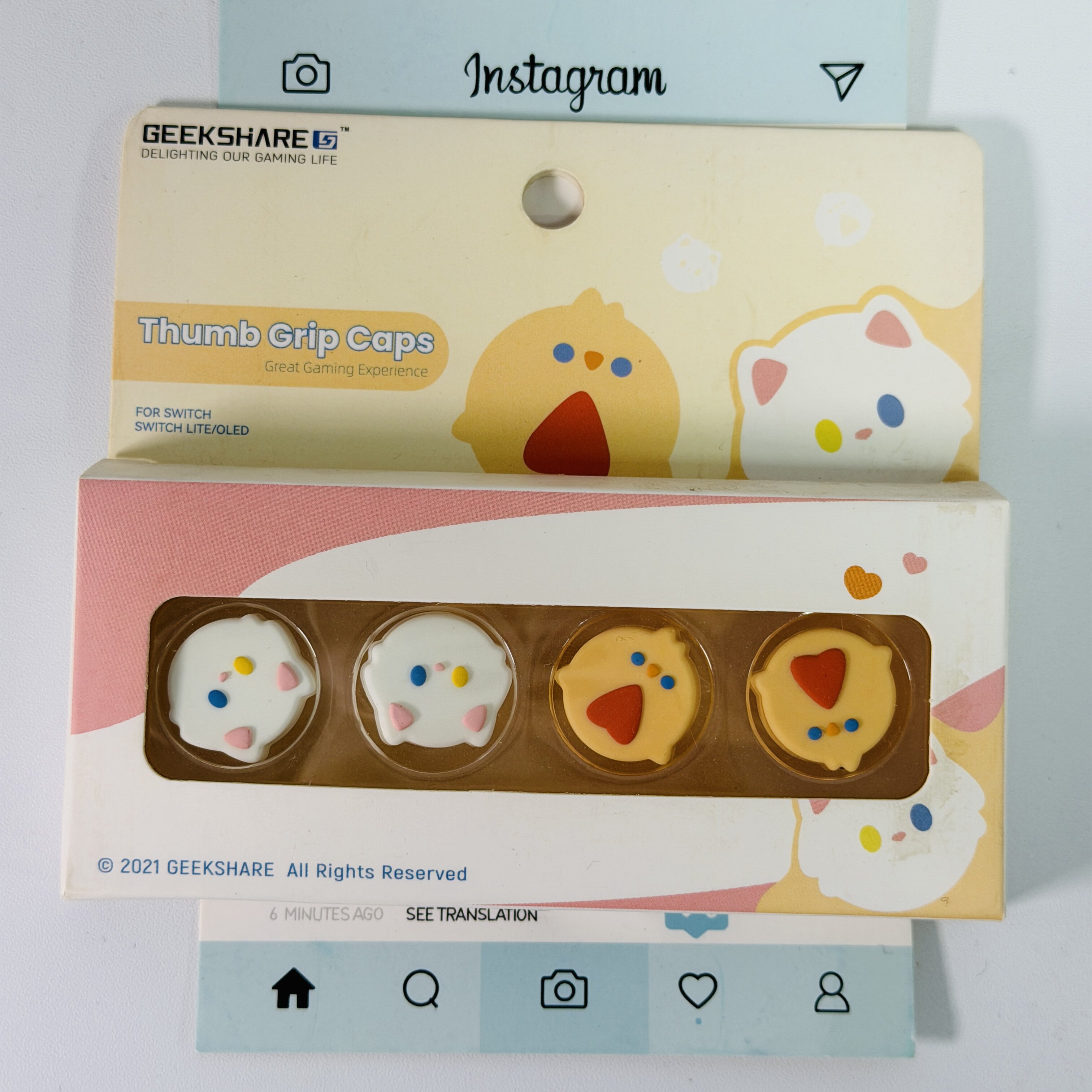 перекидной переключатель крышка 现货极想任天堂switch摇杆帽oled手柄按键 罗小黑 ns保护套配件花