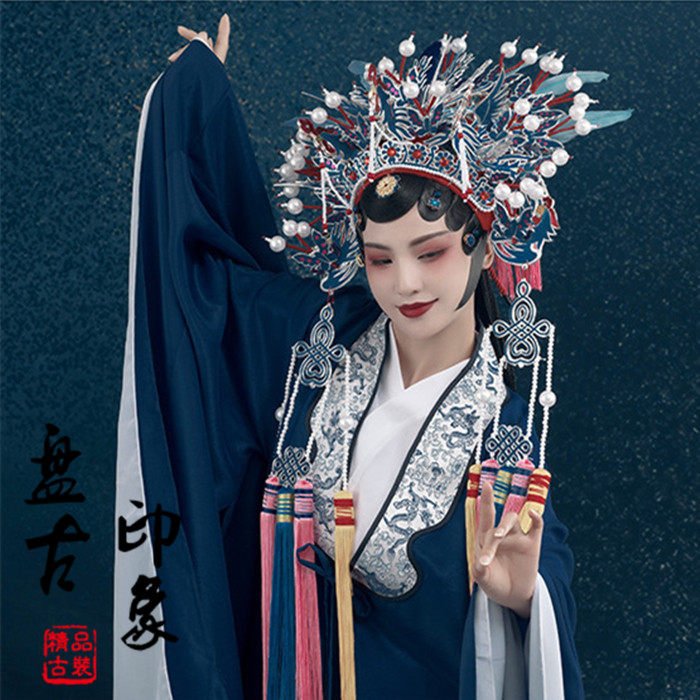 Drama Opera Helmets Suede crested Canopy Photo Gallery Photography Themed Clothing Bride Adult Children Seven Stars Fengguan National Tide