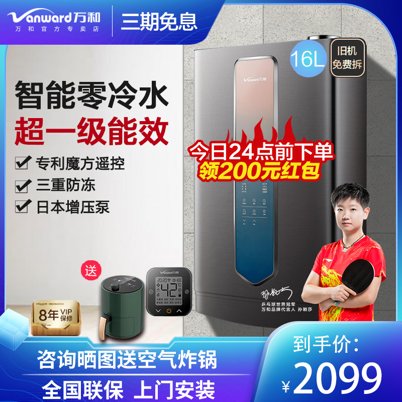 Vanward Wanhe zero cold water gas water heater wireless remote control super first-class energy efficiency condensation antifreeze LS6D16