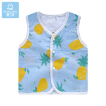 Bean Dragon summer vest cotton gauze waistcoat for boys and girls thin double belly vest baby wear horse clip