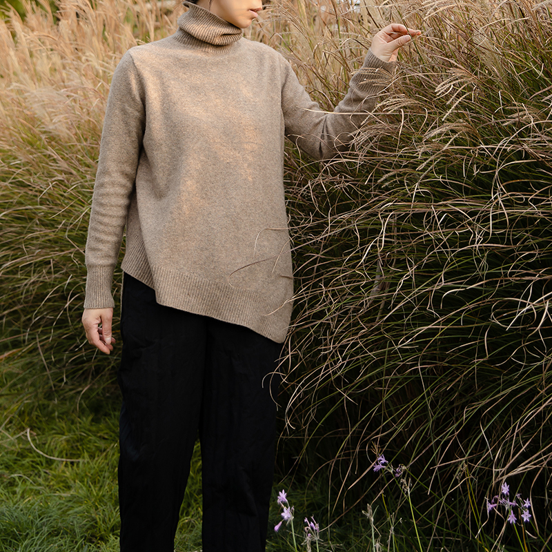 O2Life Wool Knitwear Asymmetrical Women's Versatile Turtleneck Sweater Winter Women's Casual Versatile Clothing O2Life Wool Knitwear Asymmetrical Women's Versatile Turtleneck Sweater Winter Women's Casual Versatile Clothing