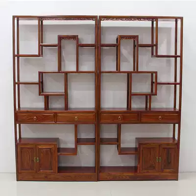Modern Chinese solid wood antique frame Multi-treasure cabinet Antique frame Partition cabinet Entrance cabinet Antique antique rack storage rack