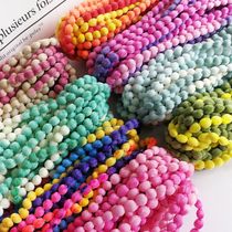 Lantern Rope Seven Colorful Gourd Thread Rope Clothing Accessories Curtain Lace Trim Lace Trim Lace Small Hairy Ball Diy Ornament Material