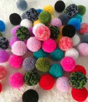 Clothes jewelry accessories Accessories diy Childrens handmade materials Hair ball Hair ball diy wool ball color hair ball