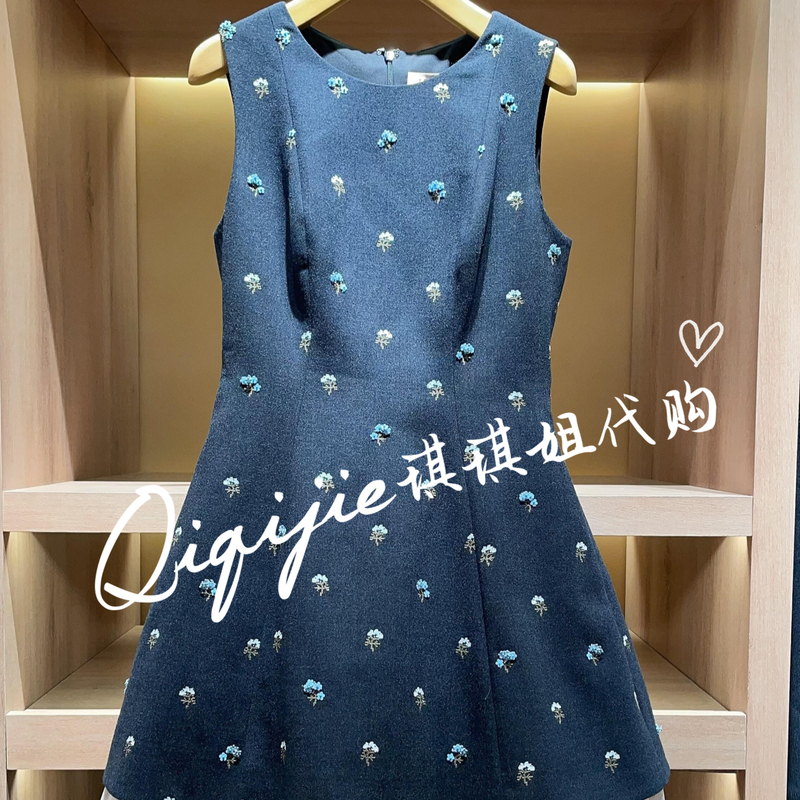 Jr Counter Genuine Product 2026 Autumn New Round Neck Sleeveless Embroidered Beaded Bow Dress Xsj4L01B