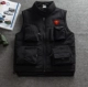 Mùa thu và mùa đông mẫu nam và nữ Hàn Quốc chụp ảnh vest nhiều túi áo chiến thuật áo vest cộng với áo vest nhung ấm áp áo 3 lỗ tập gym