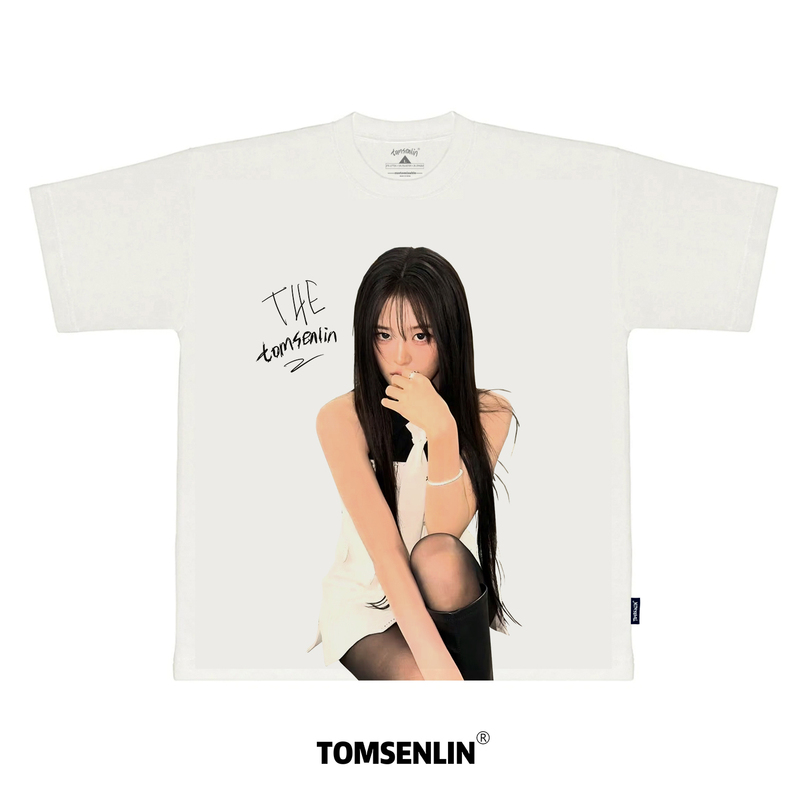 Tomsenlin Original an Youzhen (an Yu Jin) Kang Li Large Print American Retro Short-Sleeve Shirt