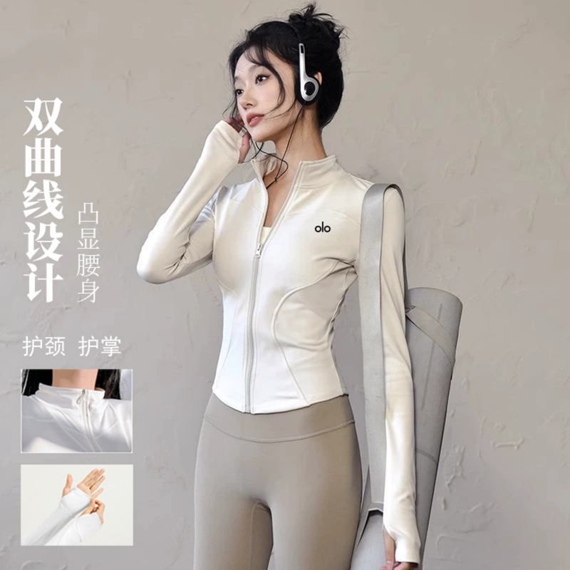 American Professional Yoga Clothing Jacket for Women, Slim Fit, Elastic Training, Sports, Running, Fitness, Quick-Drying, Long-Sleeved Sun Protection Clothing American Professional Yoga Clothing Jacket for Women, Slim Fit, Elastic Training, Sports, Running, Fitness, Quick-Drying, Long-Sleeved Sun Protection Clothing