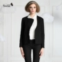 Swise Su Anzhen Mùa xuân và mùa thu Bộ đồ nữ mỏng manh Phụ nữ giản dị Bộ đồ nhỏ tay dài Áo khoác ngắn - Business Suit đồ công sở nữ