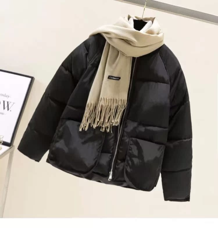 Áo khoác lửng cotton ngắn màu đỏ nhỏ nữ 2018 mùa đông mới phiên bản Hàn Quốc của quần áo cotton chống mùa áo khoác cotton áo lông vũ nữ