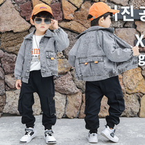Boys denim jacket Spring and autumn money babys new childrens clothing foreign air autumn clothes children clothes autumn and Korean version blouses women