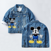Boy Han version jacket 2022 Spring and autumn new baby blouses 3-6-year-old 4 girl denim jacket childrens jersey damp