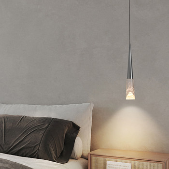 Minimalist Art Lamp Crystal Bedroom Bedside Chandelier Bauhaus Modern Minimalist Background Wall Iceberg Cabinet Chandelier