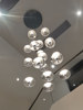 Chandelier for a Mezzanine Living Room in a Duplex Villa, Large Chandelier for a Mezzanine in a Duplex Apartment, Crystal Star Lighting Fixtures for a Loft Apartment