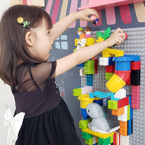 Book Meike childrens building blocks graffiti wall set Nail-free magnetic suction puzzle building blocks wall toys Environmental protection ABS large particles magnetic adsorption dust-free environmental protection writing can be customized