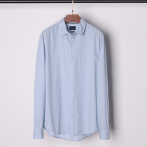 2019 autumn new export French pure original mens shirt long sleeve mercerized cotton cotton