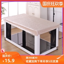 New fire table cover electric stove cover plastic tea machine table cover rectangular PU disposable waterproof mahjong machine tablecloth