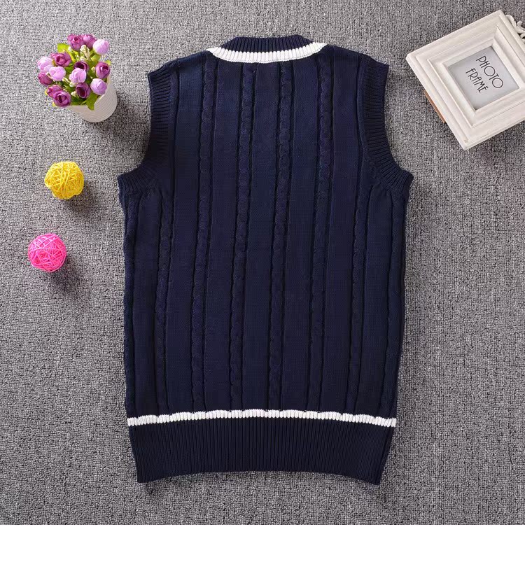 2018 thu đông mới áo len ấm áp vest nam không tay áo len cổ chữ V len vest vest vest vest vest đồ vest nam đẹp