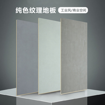 Cement gray solid color retro light gray industrial wind clothing store reinforced composite wood floor 12mm factory outlet