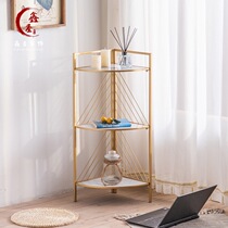 Nordic Iron Art Corner Shelving accommodation Living room Bedroom Bedroom Debris containing frame Bathroom Corner Folded Flower Shelf