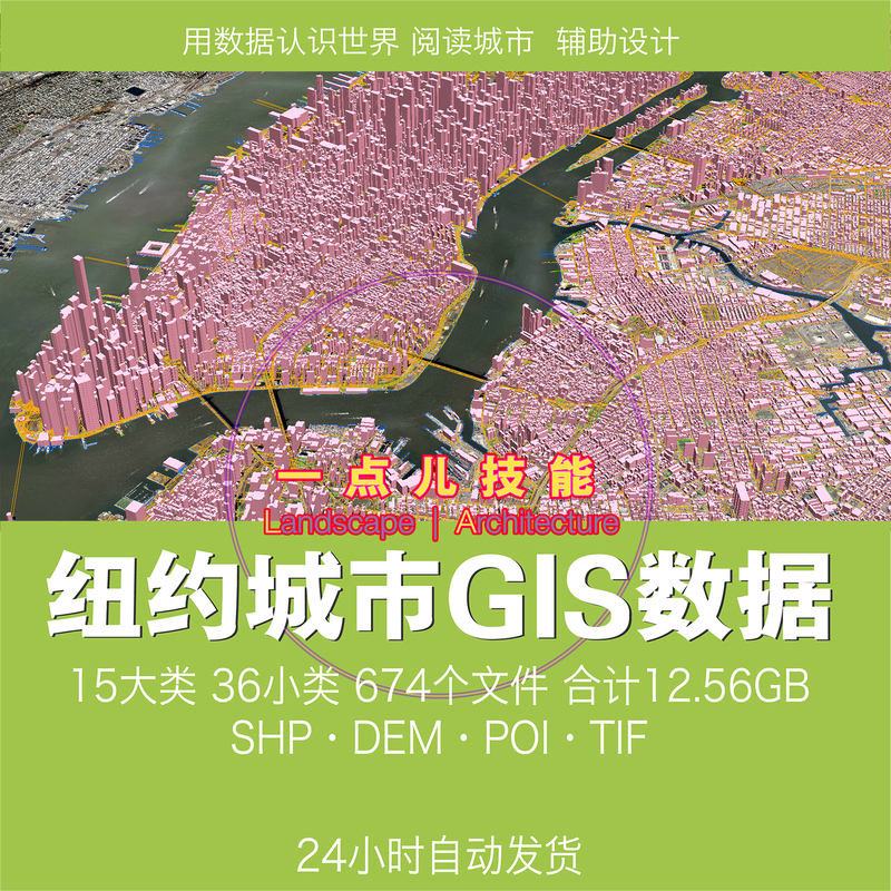 New York City Gis Vector Data Shp Building Road Network Zoning Images Aoi Water System Green Space Poi