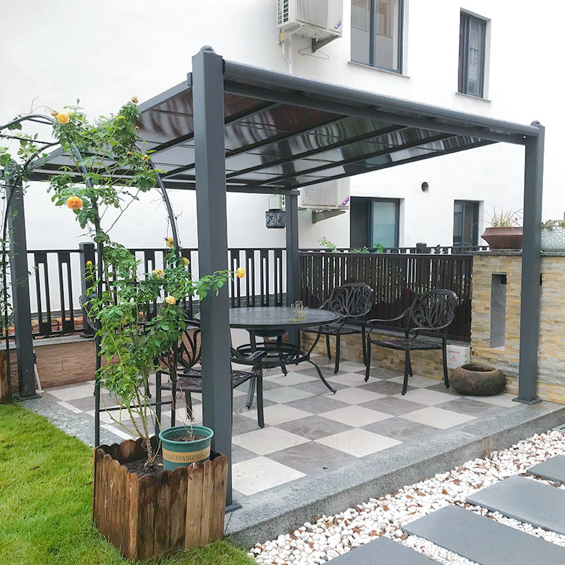 Outdoor Gazebo Courtyard Modern Sunshade Pavilion Villa Courtyard Outdoor Garden Sun Panel Simple Sunshade Canopy