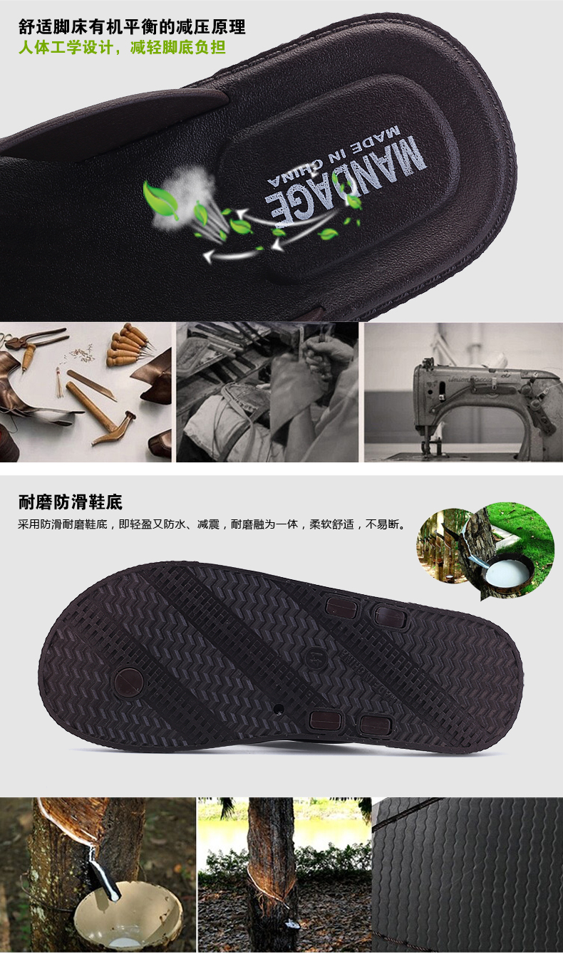 Mùa hè của nam giới flip-flops Beckham phòng tắm chống trượt của nam giới đất clip tấm cao su giày kéo mùa hè mang dép nhà dép bánh mì nam