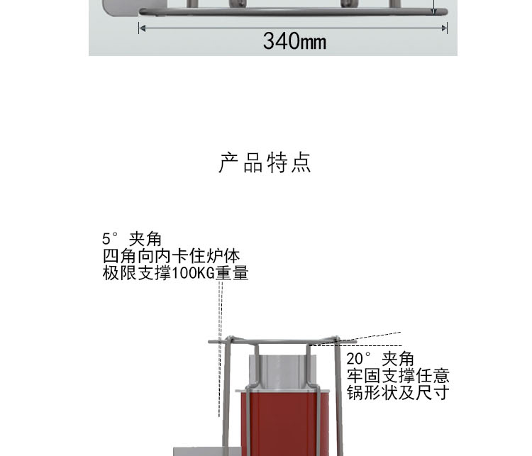 Flurida bếp gỗ ngoài trời tích hợp thép không gỉ bếp gỗ cầm tay - Bếp lò / bộ đồ ăn / đồ nướng dã ngoại bếp bbq ngoài trời