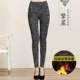 Quần legging mẹ cộng với quần nhung độn mùa thu và mùa đông mặc quần cạp cao ấm áp giữa quần dài và quần dài hoa cũ