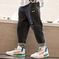 Boys' pants 2021 new spring and autumn children's jeans children's casual pants handsome boy pants