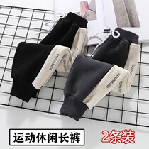 Children's clothing boys pants spring and autumn 2021 new children's cotton pants baby padded pants winter Korean version of warm pants