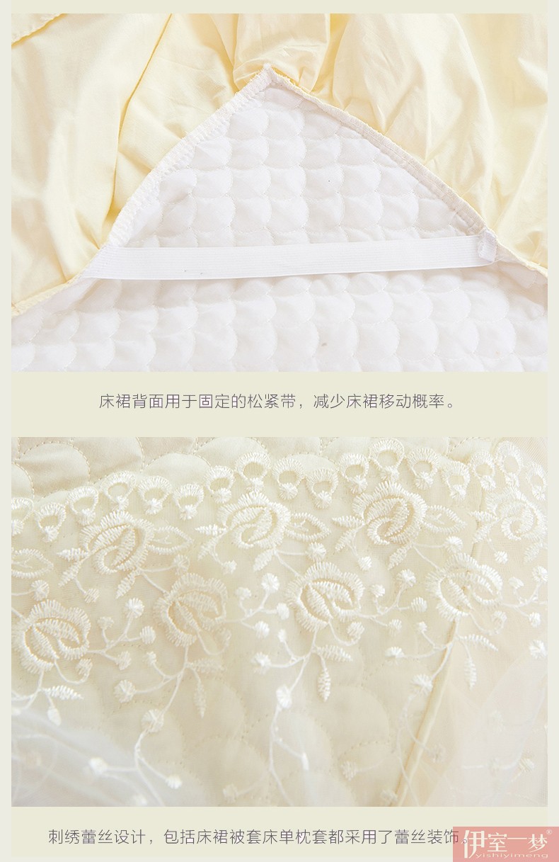 Hàn Quốc phiên bản của một chiếc giường rắn màu bông ren bedspread giường váy một mảnh khăn trải giường cotton áo khoác bông bao gồm 1,5m / 1,8 Mi - Váy Petti váy giường khách sạn