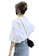 Early spring and summer women's clothing 2025 new style slightly fat and slim and high-end street top denim skirt two-piece suit