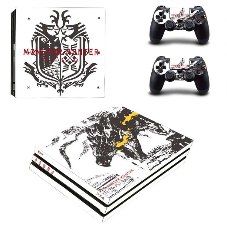 PS4 Pro sticker ps4 slim pain machine with PS4 cling film limited magic hunter MHW white