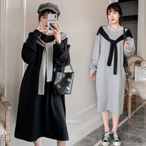 Pregnancy woman dress Spring and fall blouses 2021 New womens loose fall pregnant women dress for early autumn long sleeves Slim Fit Dress