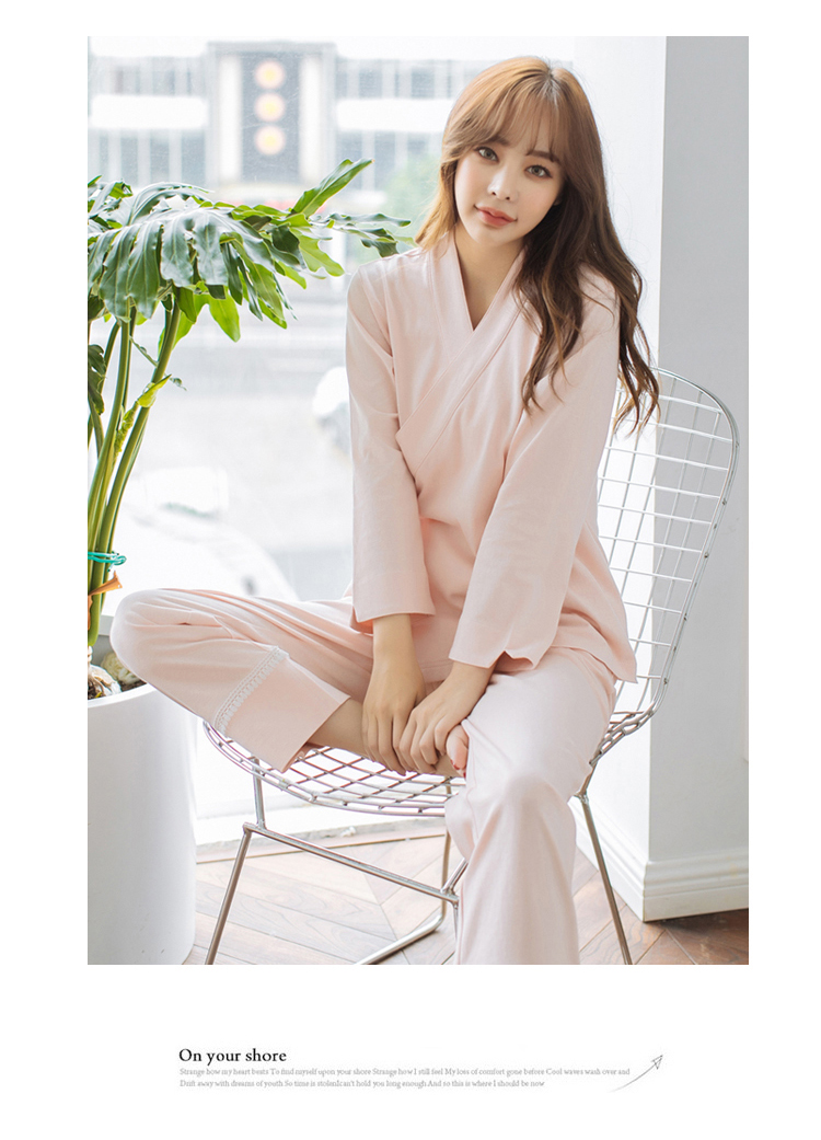Bộ đồ ngủ Hanfu Trung Quốc Phụ nữ mùa thu dài tay Cotton gợi cảm Retro Tòa án gió Trang phục cổ áo Trang chủ Nội thất Suit đồ bộ mặc nhà cao cấp hàn quốc
